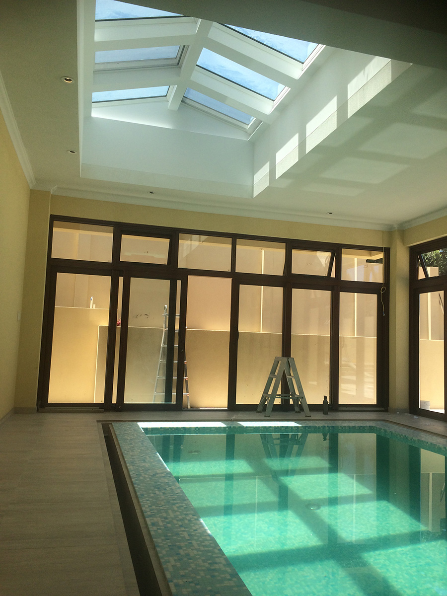 Velux Windows in ceiling above a Perth indoor swimming pool